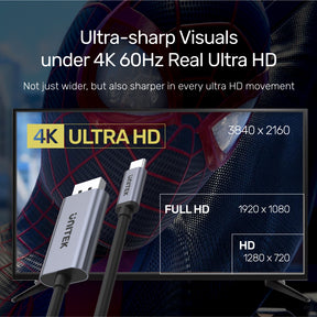 4K 60Hz USB-C to DisplayPort 1.2 Cable