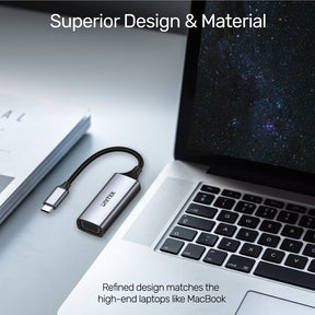 USB-C to VGA 1080P Full HD Adapter with Nylon-Braided Cable