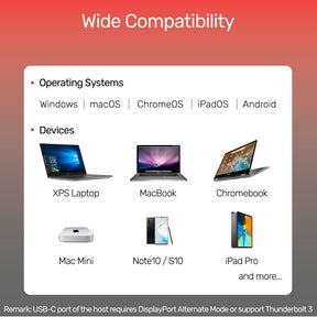 USB-C to VGA 1080P Full HD Adapter with Nylon-Braided Cable