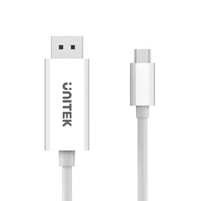 4K 60Hz USB-C - DisplayPort 1.2 ケーブル (ホワイト)