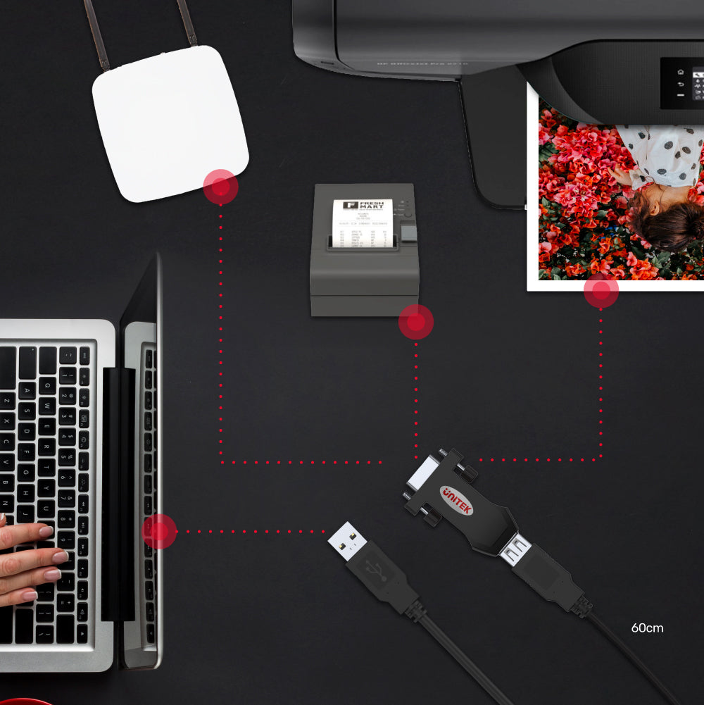 USB to Serial RS232 Adapter with USB Cable