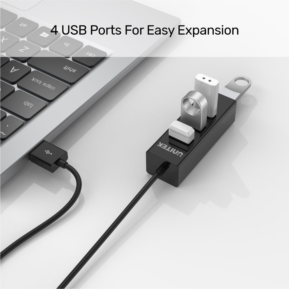 10-Port Industrial USB 2.0 Hub, Rugged USB Hub w/ESD Level 4 Protection,  DIN/Wall/Desk-Mountable USB-A HUB, USB Port Expander w/Lockable Ports, USB