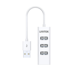 4 Ports USB 2.0 Hub in White