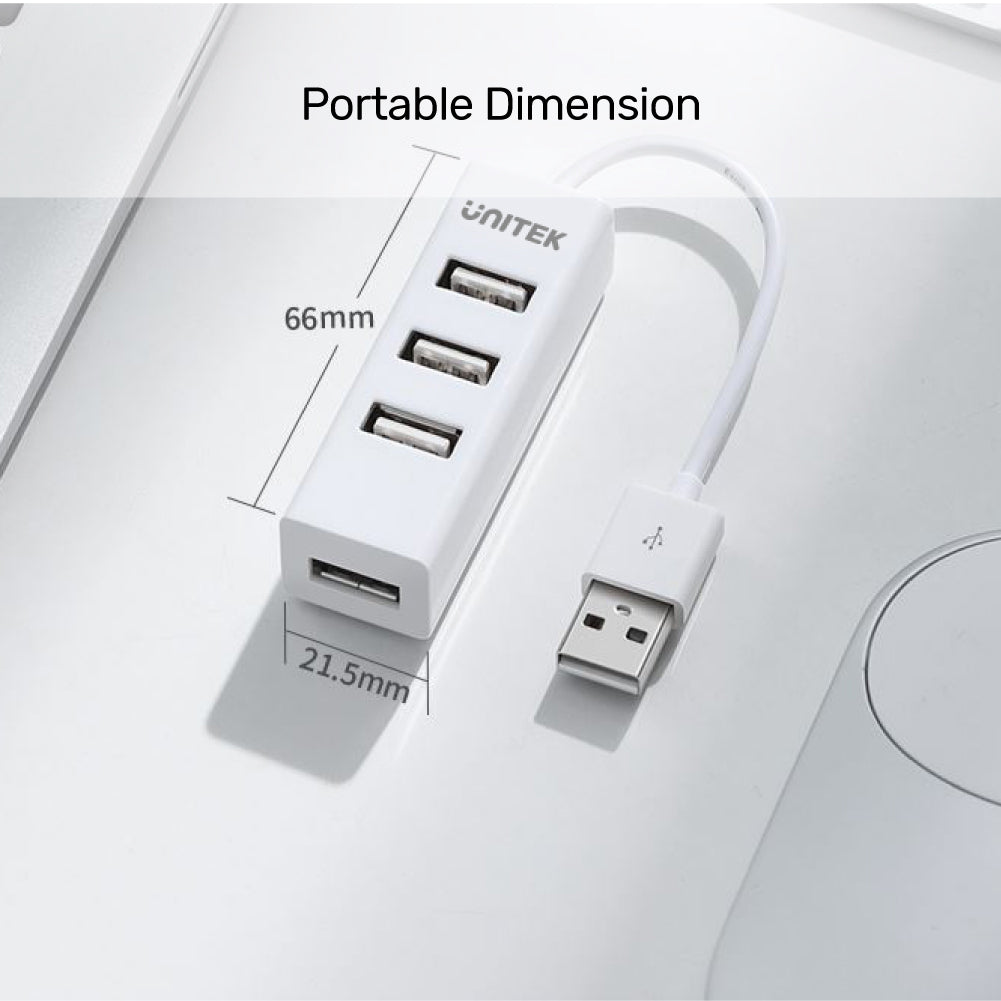 race Imagination Mudret 4 Ports USB 2.0 Hub in White
