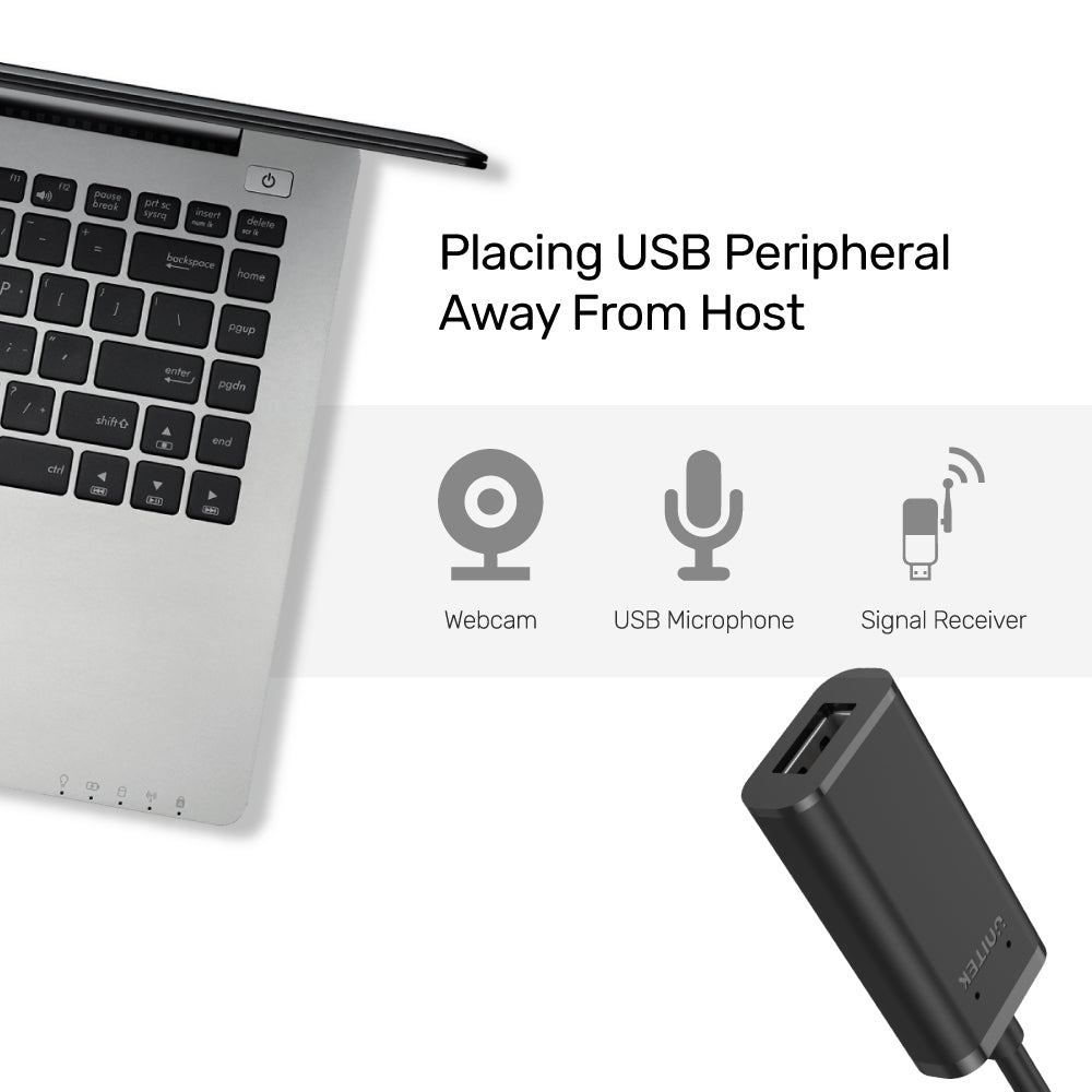 10M以上のUSB 2.0アクティブ延長ケーブル