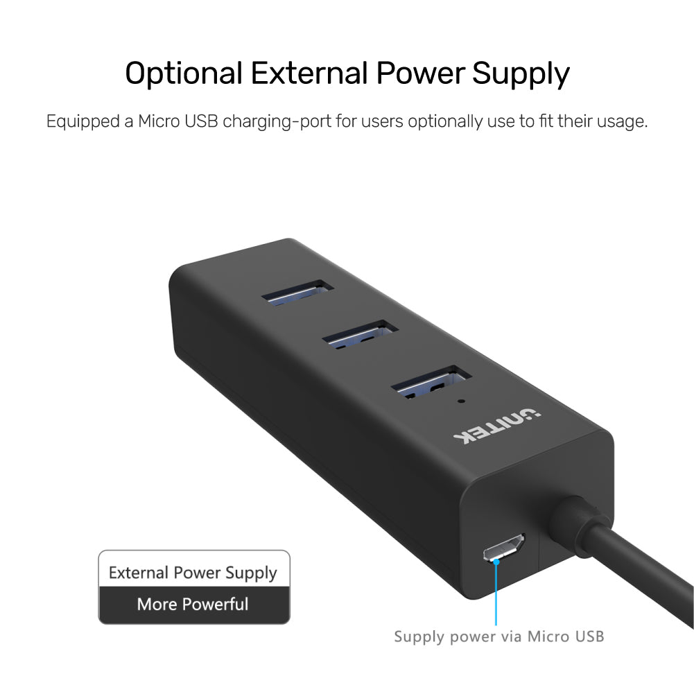 4 Ports Powered USB 3.0 Hub