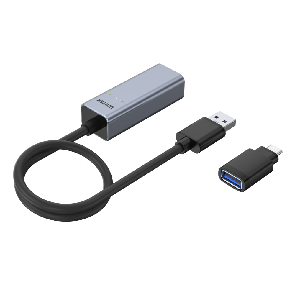 USB 3.0 to Gigabit Ethernet Adapter with USB-C Adapter