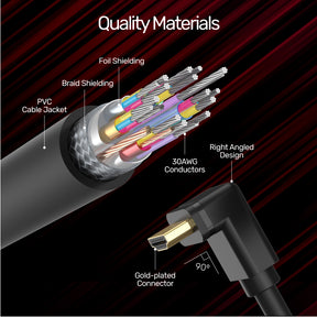 4K 60Hz High Speed HDMI Right Angle 90° Cable
