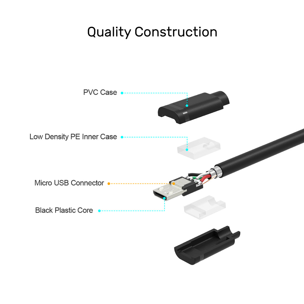 USB 2.0 to Micro USB Charging Cable