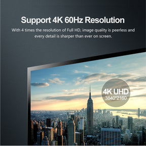 4K 60Hz DisplayPort 1.2 ケーブル (1440p@165Hz、1080p@240Hz)