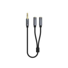 Headphone Splitter For Dual Headphone (3.5mm Plug to Dual 3.5mm Jack) Stereo Audio Cable
