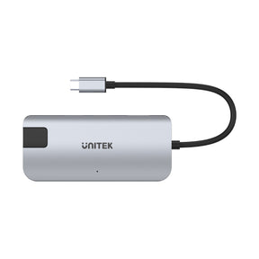 5-in-1 USB-C イーサネット ハブ、デュアル モニターと 60W の電力供給