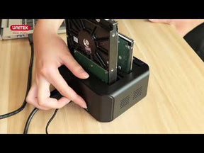 USB 3.0 to SATA III Dual Bay HDD/ SSD Docking Station with UASP & Offline Clone in Black