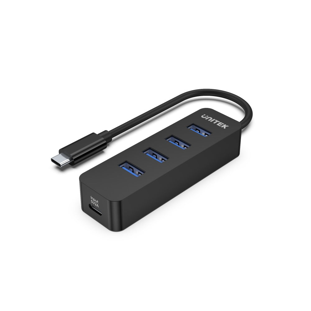 uHUB Q4 4 ポート給電 USB-C ハブ、USB-C 電源ポート付き